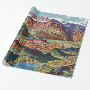 Papier Cadeau Trient vintage et la carte de l'Italie de