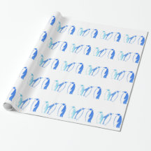 Trio bleu de pingouin