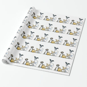 Papier Cadeau Trio italien Greyhound