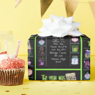 Papier Cadeau Trivia de l'année d'anniversaire 1964