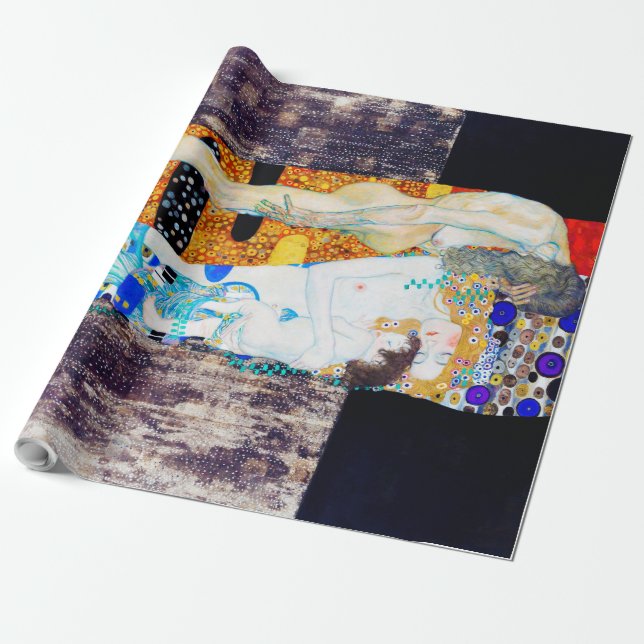 Papier Cadeau Trois ans de vie, Gustav Klimt (Déroulé)