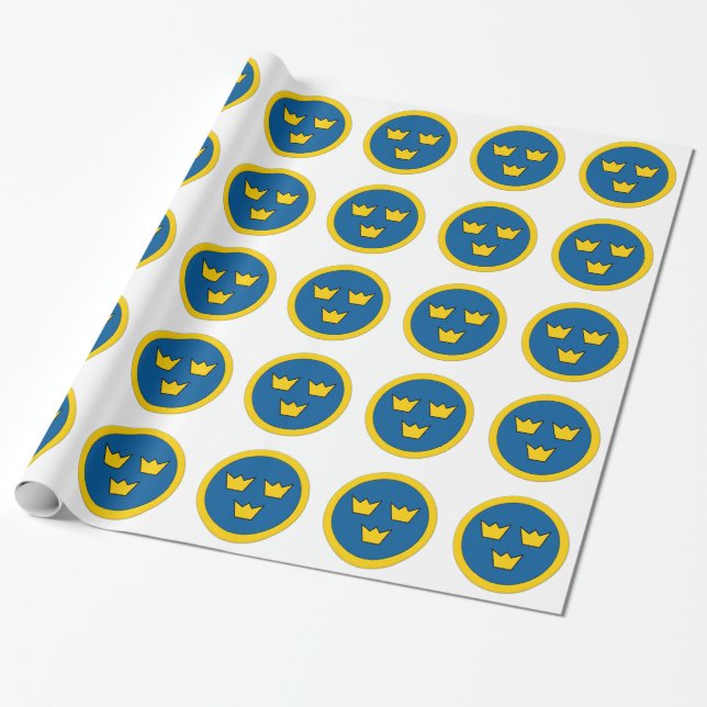 Papier Cadeau Trois couronnes de la Suède (Déroulé)