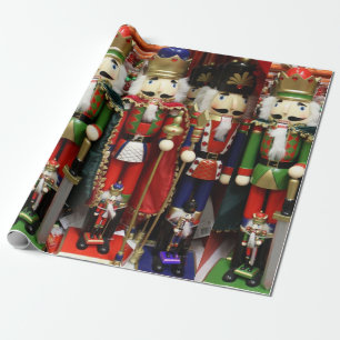Papier Cadeau Trois Craqueurs Sages - Soldats Casse-Noix