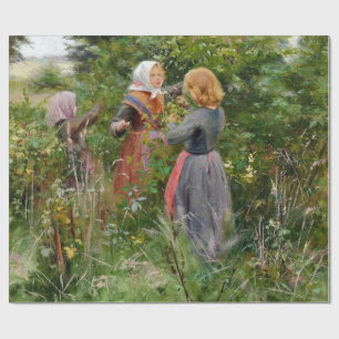 Papier Cadeau Trois filles cueillent des Blackberry (par Brendek