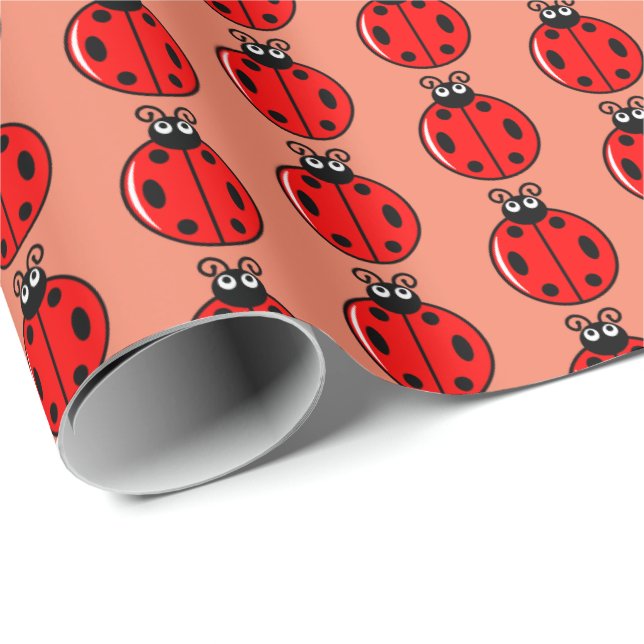 Papier Cadeau Trois petits Ladybugs - Papier d'enveloppement mat (Coin rond)