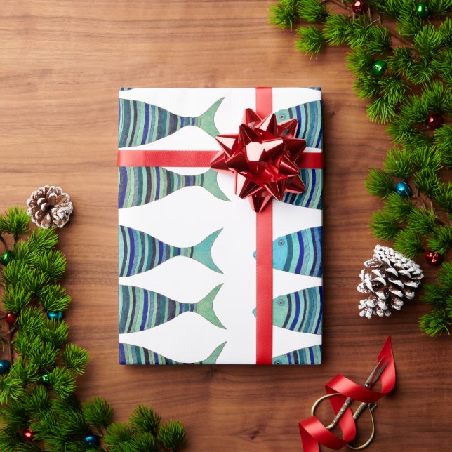 Papier Cadeau Trois poissons triés (Cadeau de vacances)