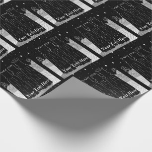 Papier Cadeau Trois rois noël étoile monochrome contemporaine