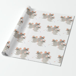 Papier Cadeau Trois souris aveugles