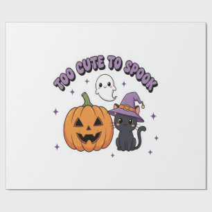 Papier Cadeau Trop mignon pour Halloween épouvantable