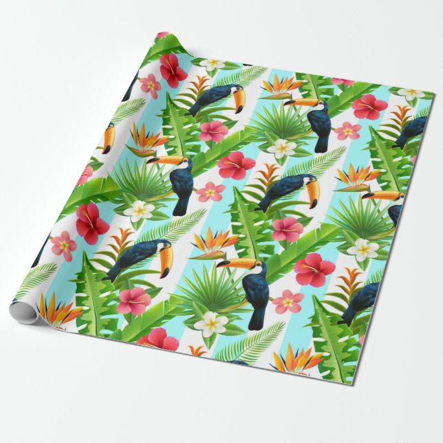 Papier Cadeau Tropical (Déroulé)