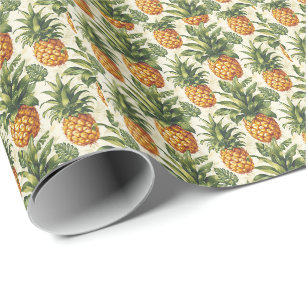 Papier Cadeau Tropical Ananas