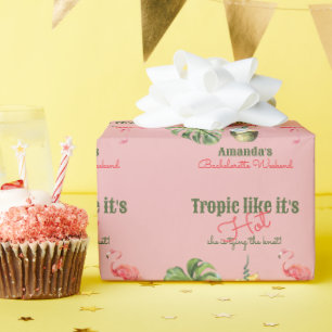 Papier Cadeau Tropical Hot Pink Palm Springs Bachelorette Party