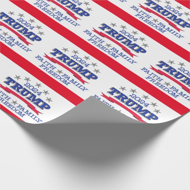 Papier Cadeau Trump 2024 papier d'enveloppement de la foi, de la (Coin)