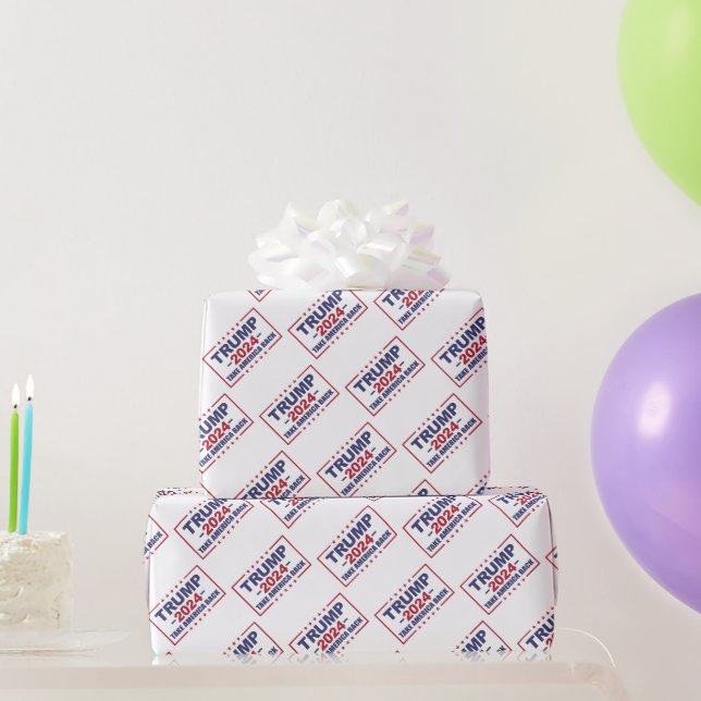 Papier Cadeau Trump 2024 : Reprendre l'Amérique (Cadeaux de fête)