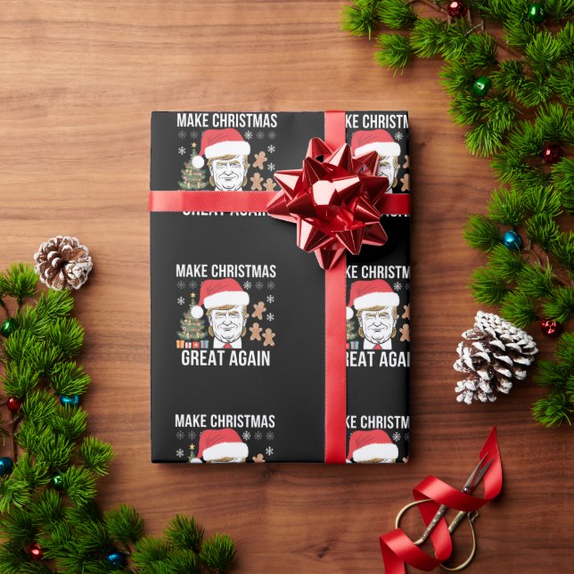 Papier Cadeau Trump 2024, une nouvelle grande élection pour Noël (Cadeau de vacances)