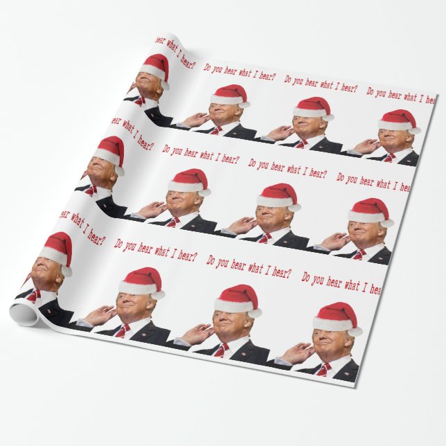 Papier Cadeau Trump Christmas : Entendez-Vous Ce Que J'Entends ? (Déroulé)