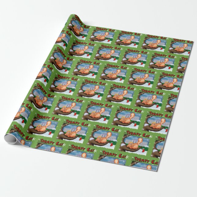 Papier Cadeau Trump Christmas Funny (Déroulé)