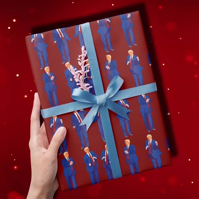 Papier Cadeau Trump Danse | Joyeux cadeau Trump Dancing (Créateur téléchargé)