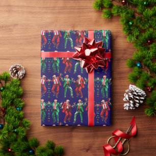 Papier Cadeau Trump Danse   Trump Santa Hat danse Noël