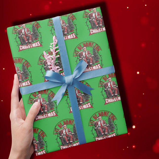Papier Cadeau Trump I'll Be Home For Christmas (Créateur téléchargé)
