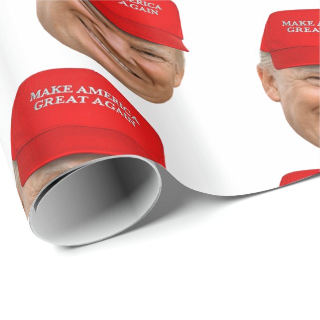 Papier Cadeau TRUMP MAGA Noël (Coin rond)