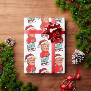 Papier Cadeau Trump n'est qu'un gars chanceux Noël drôle Père No