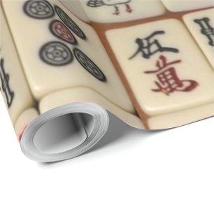 Papier Cadeau Tuiles de Mahjong
