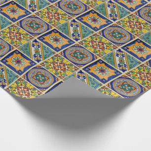Papier Cadeau Tuiles de Talavera de Mexicain