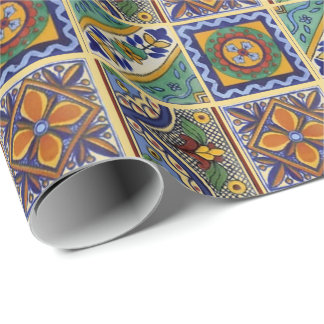 Papier Cadeau Tuiles de Talavera de Mexicain