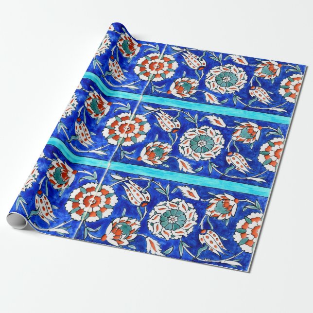 Papier Cadeau tuiles d'iznik (Déroulé)