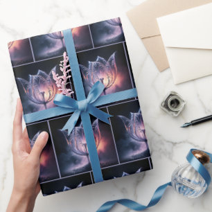 Papier Cadeau Tulipe transparente avec gouttes de pluie