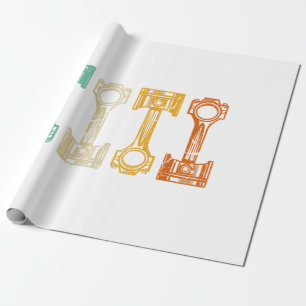 Papier Cadeau Tuner Vintage mécanique rétro