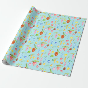 Papier Cadeau Turquoise de papier d'emballage de Noël
