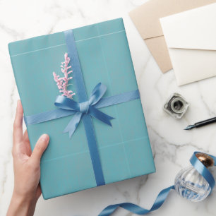 Papier Cadeau Turquoise Texturé