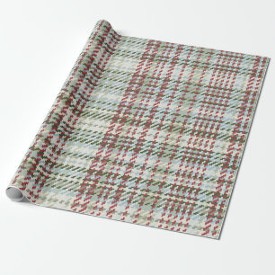 Papier Cadeau Tweed Plaid - Noël enneigé