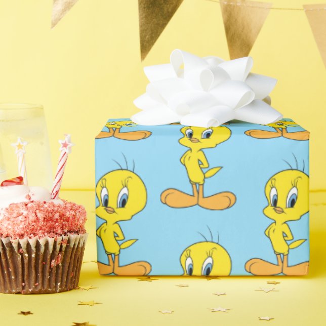 Papier Cadeau TWEETY™ | Clever Bird Personalized (Fête d'anniversaire)
