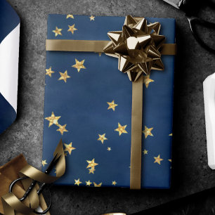 Papier Cadeau Twinkle Little Star Poussière d'or en cuivre ble