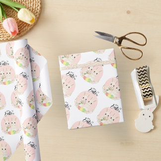 Papier Cadeau Two Easter Bunnies Wrapping Paper