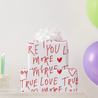 Papier Cadeau Typewriting Love 