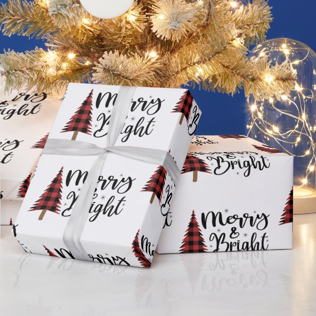 Papier Cadeau Typographie de script joyeuse et brillante (Vacances)