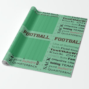 Papier Cadeau Typographie du terrain de football