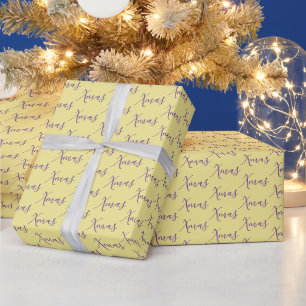 Papier Cadeau Typographie Moderne Noël Christmas