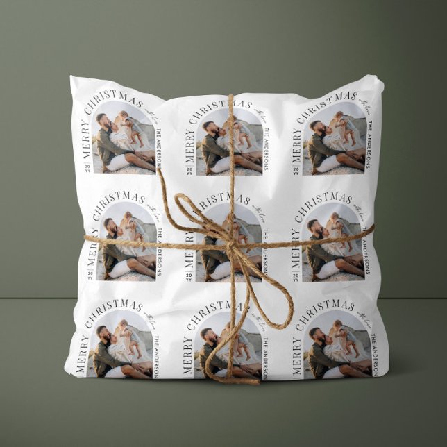 Papier Cadeau Typographie moderne photo arche Noël (Créateur téléchargé)
