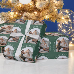 Papier Cadeau Typographie moderne photo arche Noël