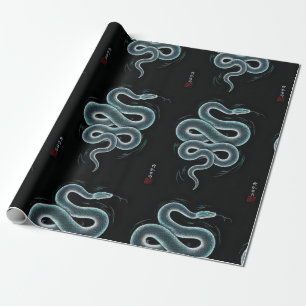 Papier Cadeau ukiyo japonais style serpent art