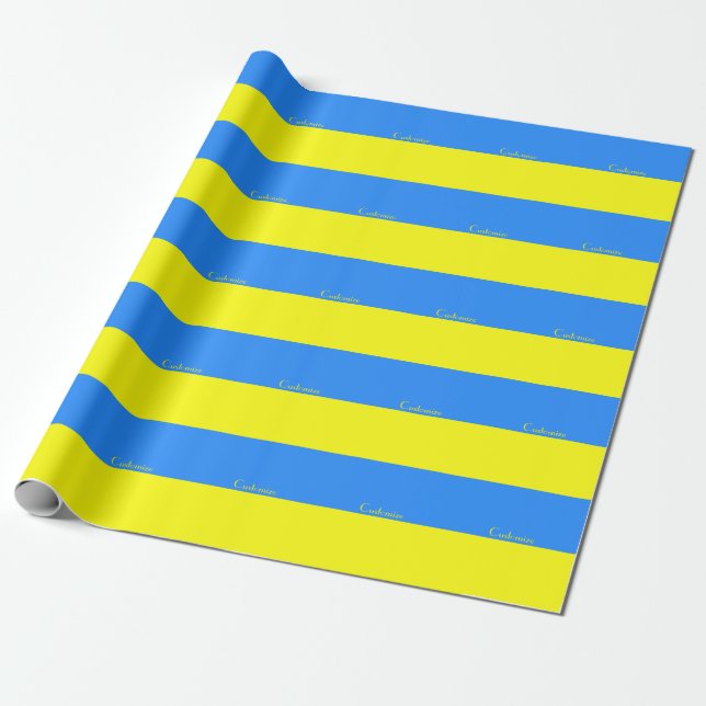 Papier Cadeau Ukraine Drapeau bleu jaune Thunder_Cove (Déroulé)