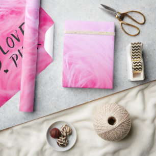 Papier Cadeau Ultime fourrure de faux rose chaud
