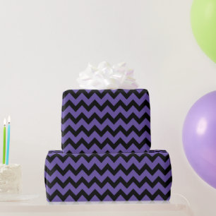Papier Cadeau Ultra violet violet noir motif Chevron