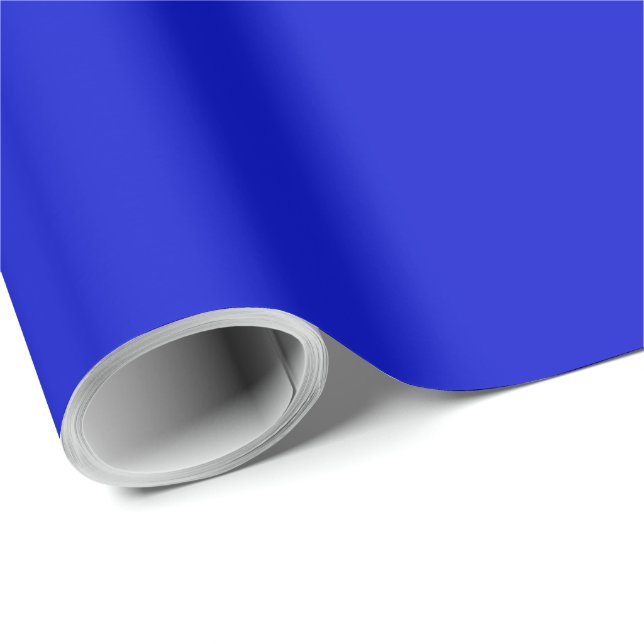Papier Cadeau Ultramarine solide bleu vif (Coin rond)