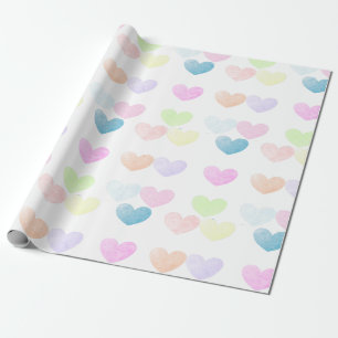Papier Cadeau Un bon nombre d'assez peu de coeurs en pastel